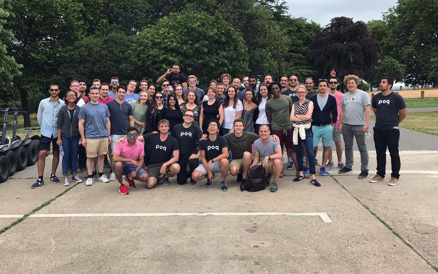 Group photo of the Poq team