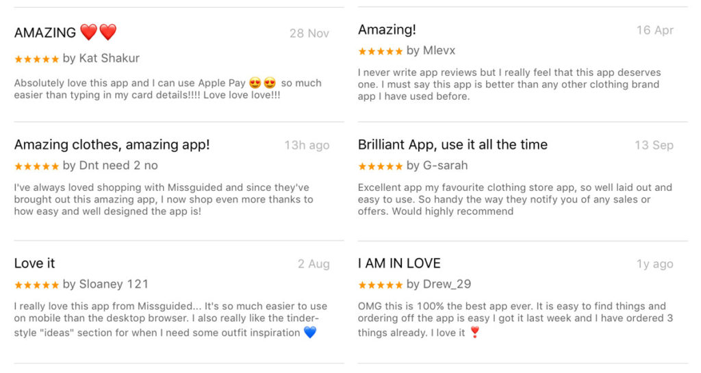 Missguided App Store reviews | Poq - the app commerce company