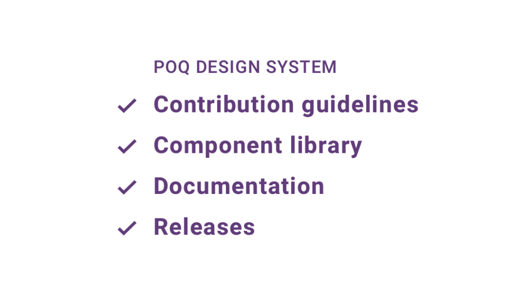 Main components design system | Poq - The app commerce company