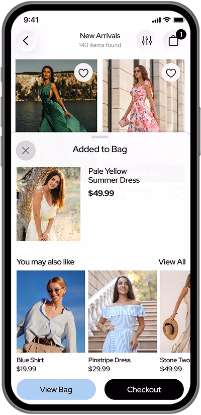 Add to Bag Content Panel
